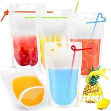 Reusable Clear Drink Pouches