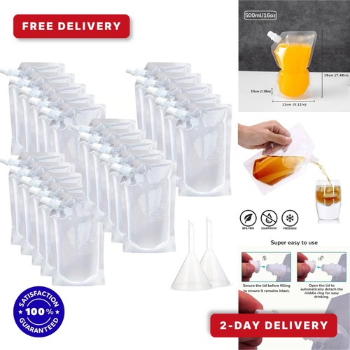 Reusable drink pouches - reusable, 500ml