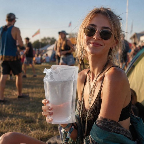 Pack 500ml clear stand up - clear,