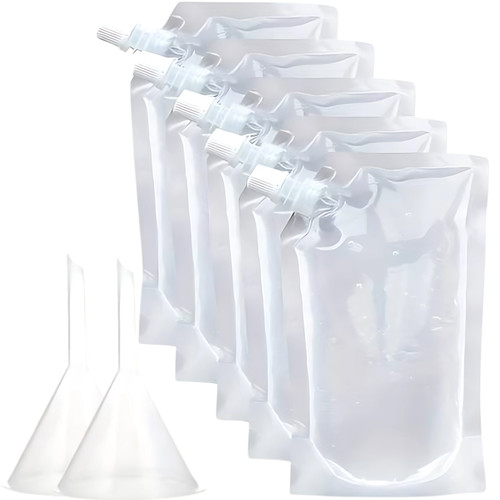 Clear plastic spouted alcohol - plastic,