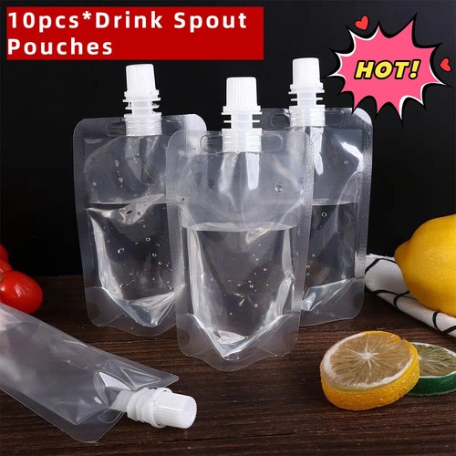 10pcs clear plastic spouted - 10pcs,