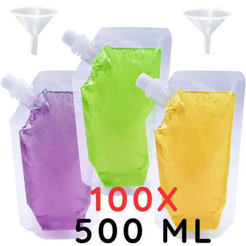 100pcs clear plastic spouted - 100pcs,